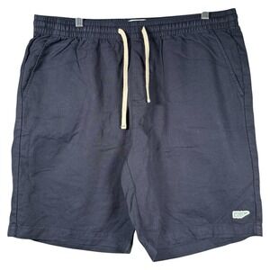 Wellen Cotton Linen Easy Shorts Men XL Blue Huckberry Outdoor Casual Lightweight